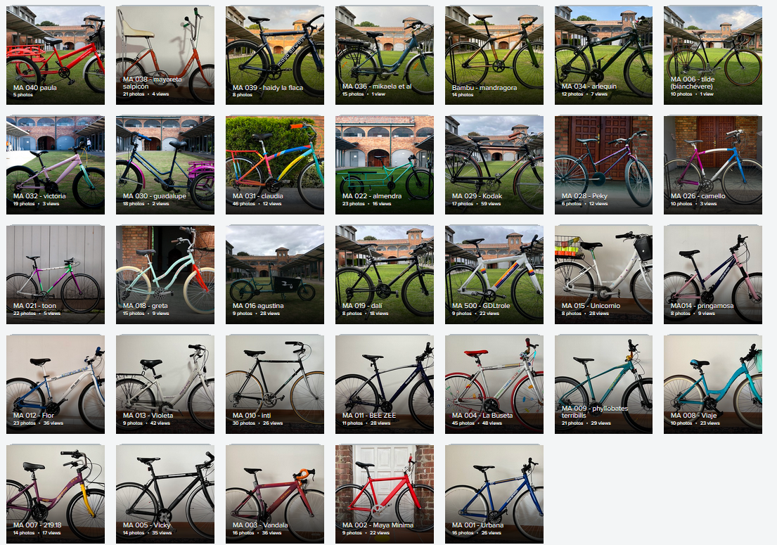 colage de bicicletas